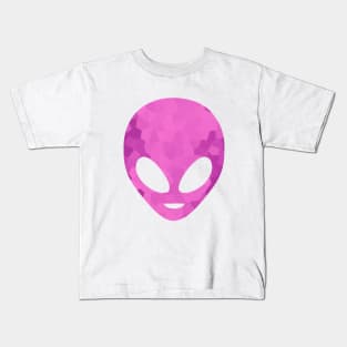 PURPLE Alien Head Kids T-Shirt